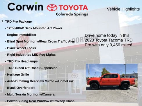 Used 2023 Toyota Tacoma TRD Pro AWD/4WD image 6