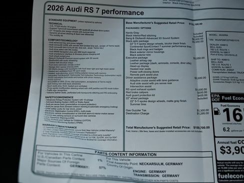 New 2026 Audi RS 7 Performance image 42
