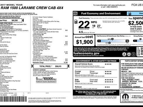 Used 2017 RAM 1500 Laramie w/ Convenience Group AWD/4WD image 4