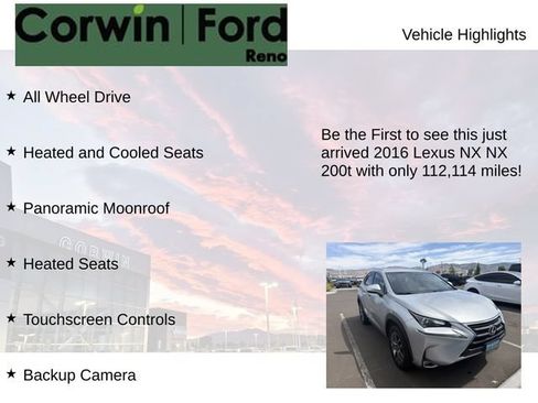 Used 2016 Lexus NX 200t AWD w/ Premium Package image 4