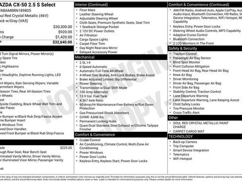 Used 2024 MAZDA CX-50 AWD 2.5 S w/ Select Package image 46