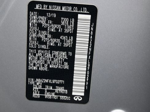 Used 2020 INFINITI QX80 Luxe w/ Proassist Package image 12