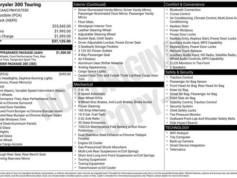 Used 2022 Chrysler 300 Touring w/ Sport Appearance Package RWD image 1
