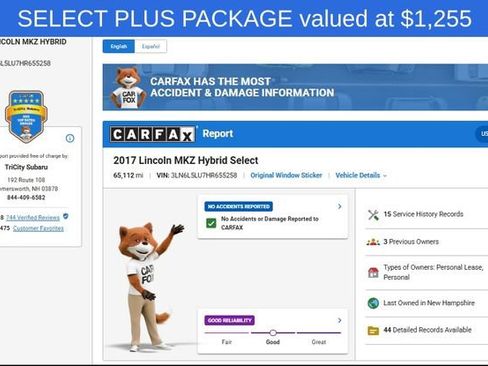 Used 2017 Lincoln MKZ Select w/ Select Plus Package FWD image 4