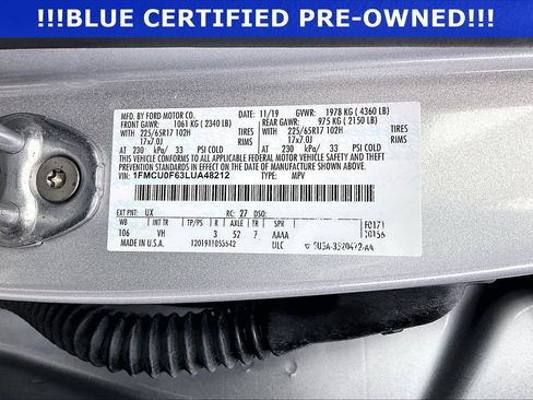 Certified 2020 Ford Escape S image 21