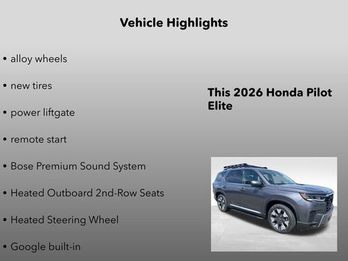 New 2026 Honda Pilot Elite image 20