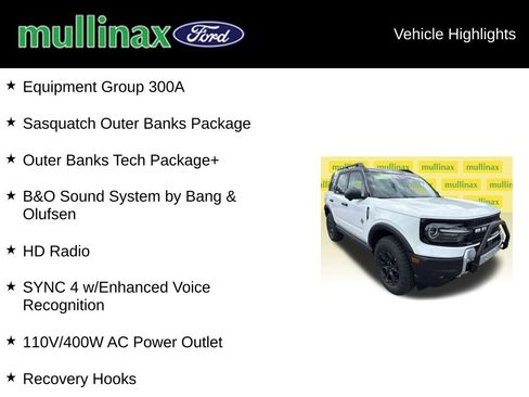 New 2025 Ford Bronco Sport Outer Banks w/ Sasquatch Outer Banks Package image 15