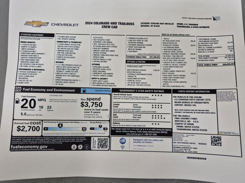 Used 2024 Chevrolet Colorado Trail Boss w/ LPO, Dark Essentials Package image 38