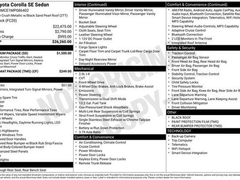 Used 2021 Toyota Corolla SE w/ SE Premium Package FWD image 11