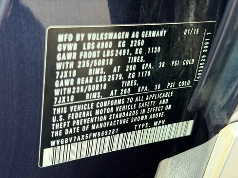 Used 2015 Volkswagen Tiguan SE AWD/4WD image 26
