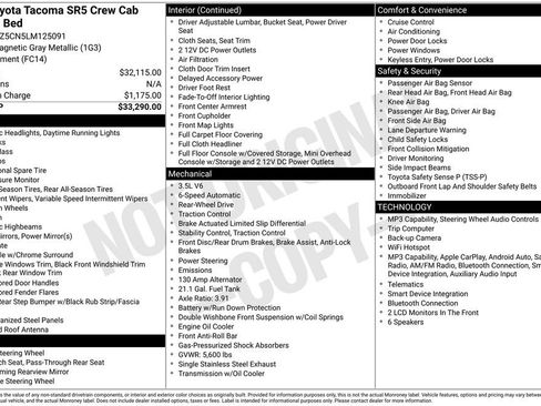 Used 2020 Toyota Tacoma SR5 RWD image 5