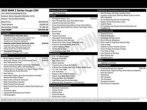 Used 2025 BMW 230i Coupe w/ Convenience Package RWD image 31