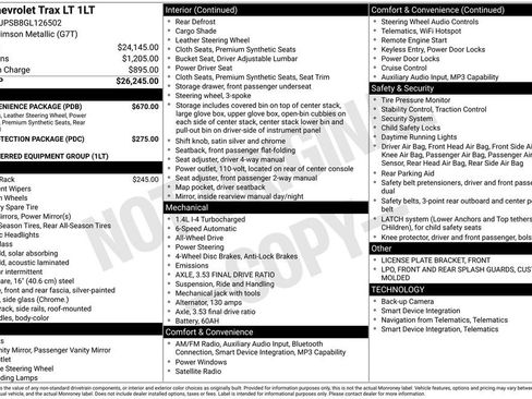 Used 2016 Chevrolet Trax LT w/ LT Convenience Package image 4