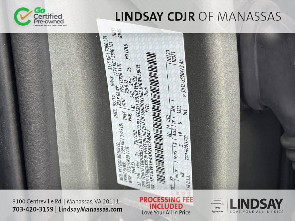 Used 2019 Ford F150 Lariat w/ Equipment Group 502A Luxury AWD/4WD image 14