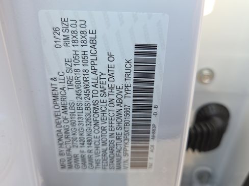 New 2026 Honda Ridgeline RTL image 14