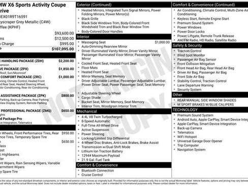 Certified 2024 BMW X6 M60i w/ Dynamic Handling Package AWD/4WD image 11