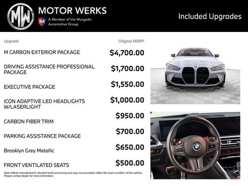 Used 2024 BMW M4 xDrive Competition w/ M Carbon Exterior Package AWD/4WD image 4