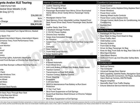 Used 2015 Toyota Avalon XLE Touring image 1