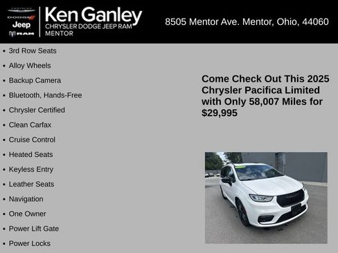 Used 2025 Chrysler Pacifica Limited FWD image 5