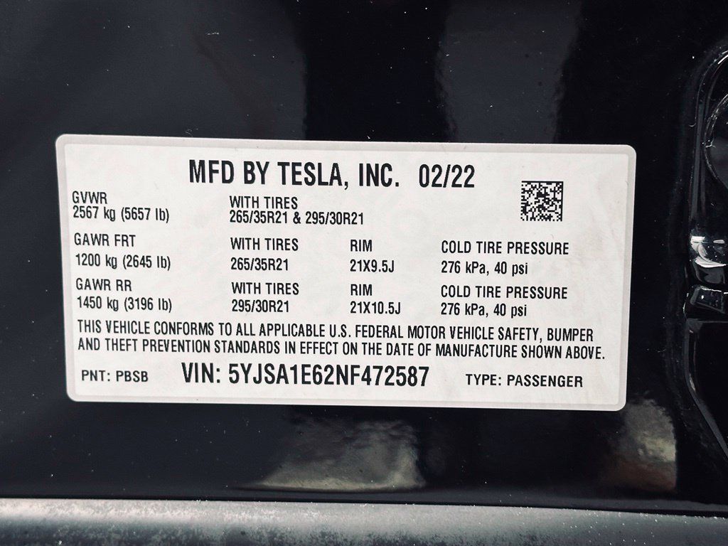 Used 2022 Tesla Model S Plaid AWD/4WD image 41