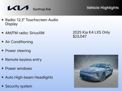 New 2025 Kia K4 LXS image 7