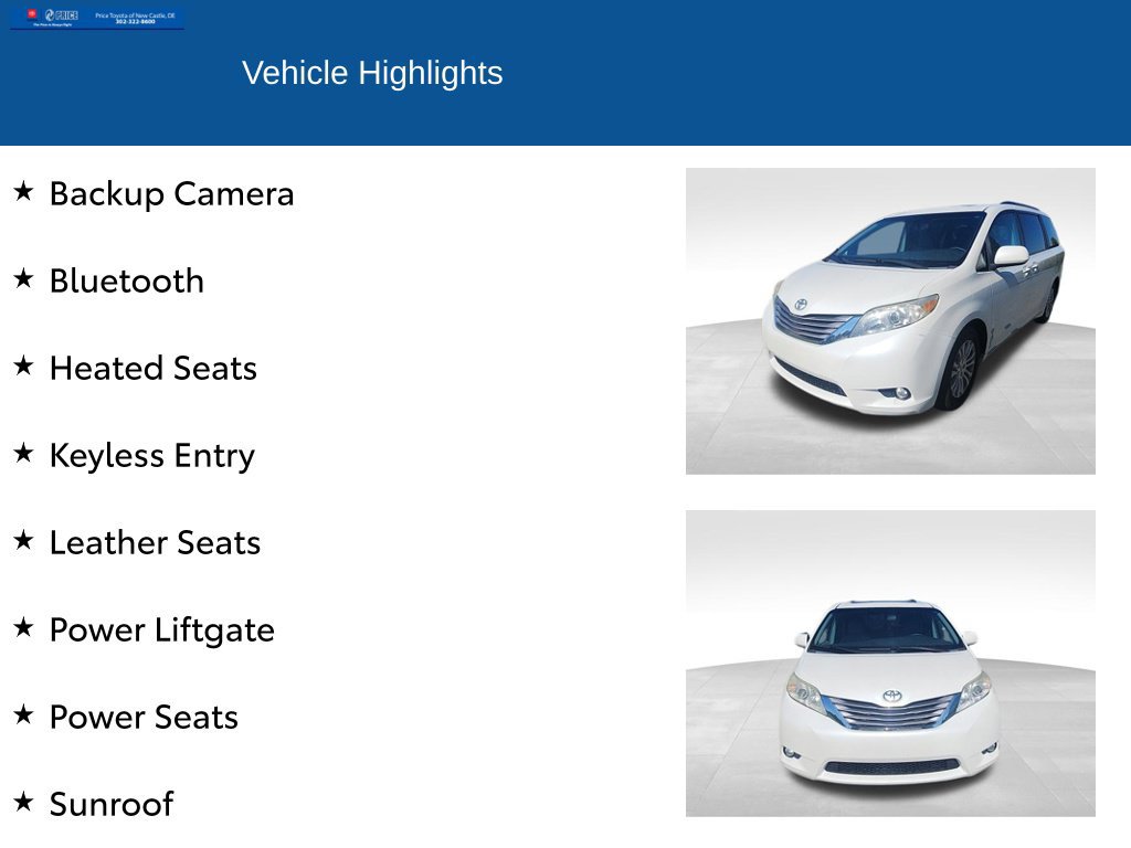 Used 2015 Toyota Sienna XLE w/ XLE Navigation Package FWD image 2