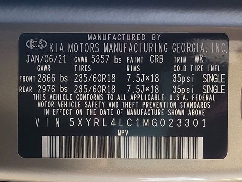 Used 2021 Kia Sorento S w/ Panoramic Sunroof Package FWD image 33