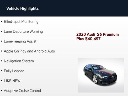 Used 2020 Audi S6 Premium Plus w/ S Sport Package AWD/4WD image 4