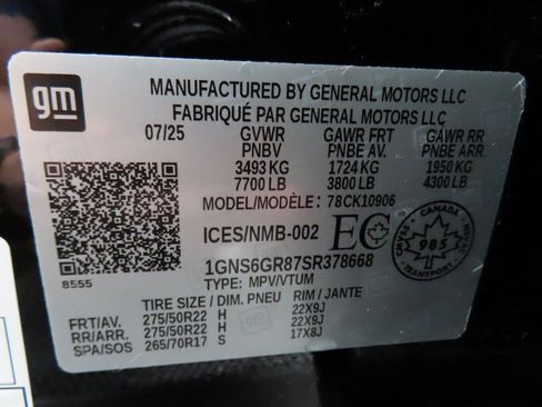 Used 2025 Chevrolet Suburban High Country w/ Sun And Tow Package image 77