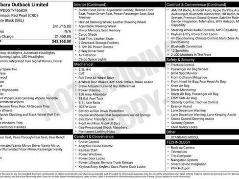 New 2026 Subaru Outback Limited image 4