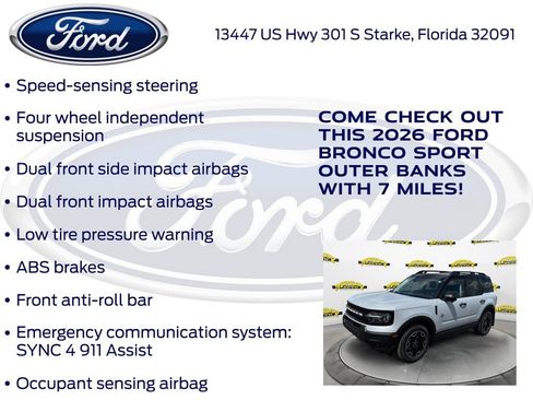 New 2026 Ford Bronco Sport Outer Banks w/ Outer Banks Tech Package+ AWD/4WD image 25