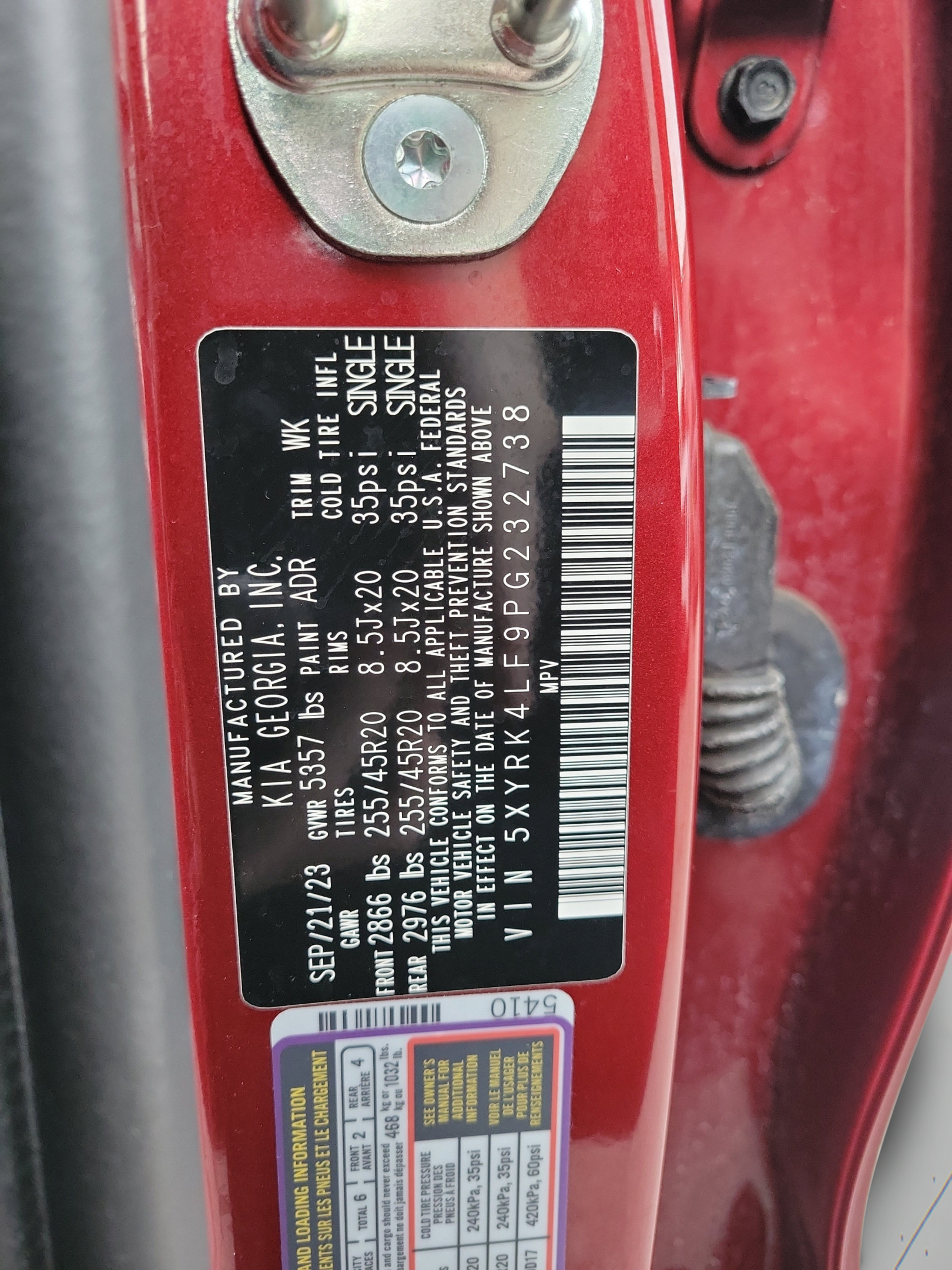 Certified 2023 Kia Sorento SX FWD image 31