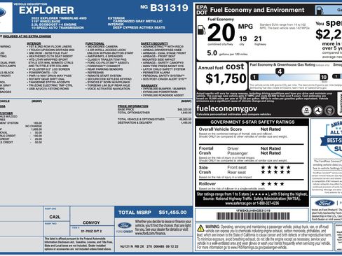 Used 2022 Ford Explorer Timberline AWD/4WD image 2