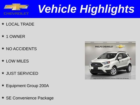 Used 2020 Ford EcoSport SE w/ SE Convenience Package image 2