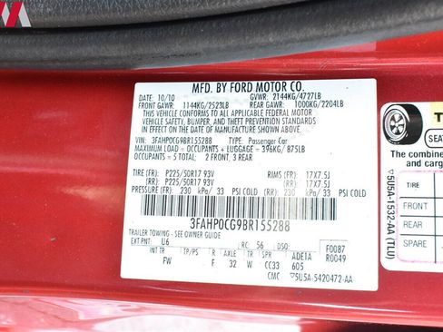 Used 2011 Ford Fusion SEL w/ 302A Rapid Spec Order Code image 27