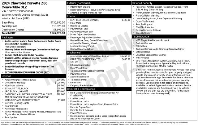 Certified 2024 Chevrolet Corvette Z06 RWD image 5