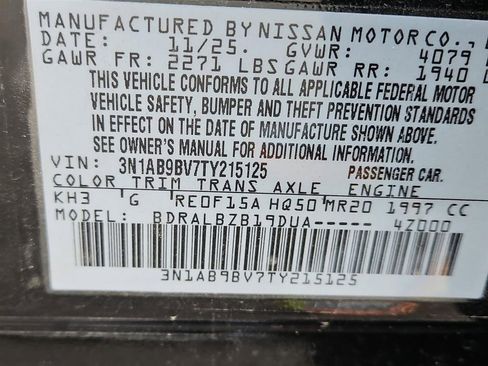 New 2026 Nissan Sentra S w/ Floor Mat Package image 19