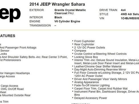 Used 2014 Jeep Wrangler Unlimited Sahara w/ Connectivity Group AWD/4WD image 18