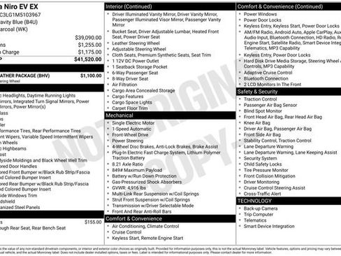 Used 2021 Kia Niro EX w/ Cold Weather Package FWD image 41