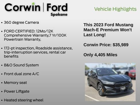 Used 2023 Ford Mustang Mach-E Premium AWD/4WD image 7