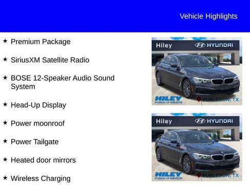 Used 2020 BMW 530i w/ Premium Package RWD image 10