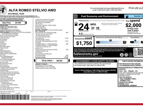 Used 2018 Alfa Romeo Stelvio AWD image 2