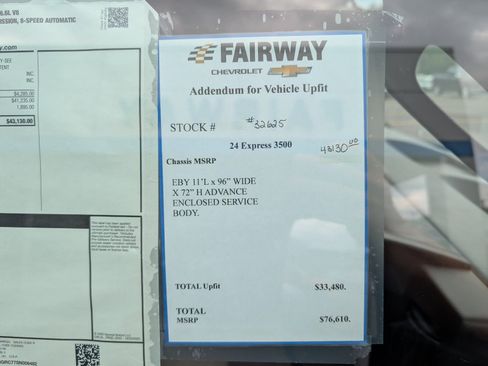 New 2025 Chevrolet Express 3500 w/ Power Convenience Package image 22