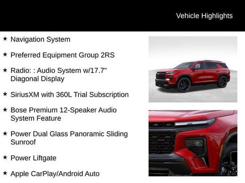 New 2026 Chevrolet Traverse RS AWD/4WD image 17
