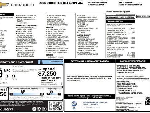 New 2025 Chevrolet Corvette E-Ray AWD/4WD image 2