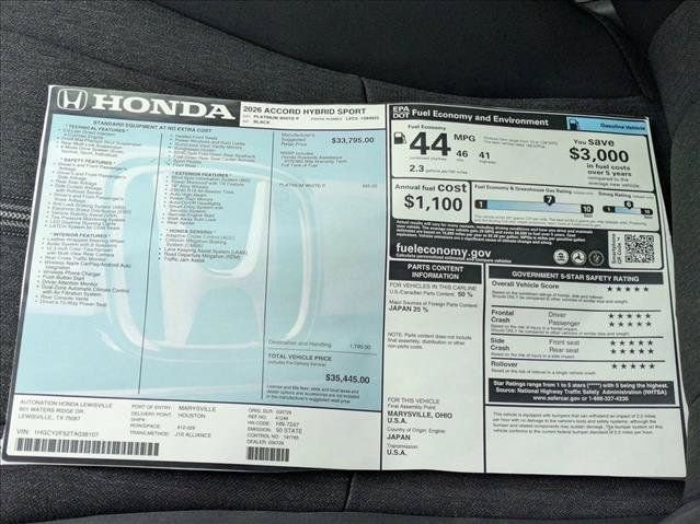 New 2026 Honda Accord Sport image 17