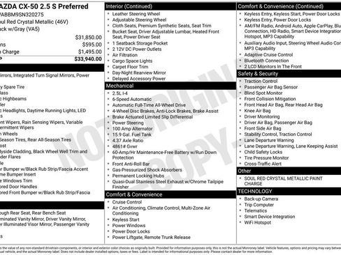 Used 2025 MAZDA CX-50 AWD 2.5 S w/ Preferred Package image 21