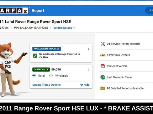 Used 2011 Land Rover Range Rover Sport HSE LUX AWD/4WD image 9