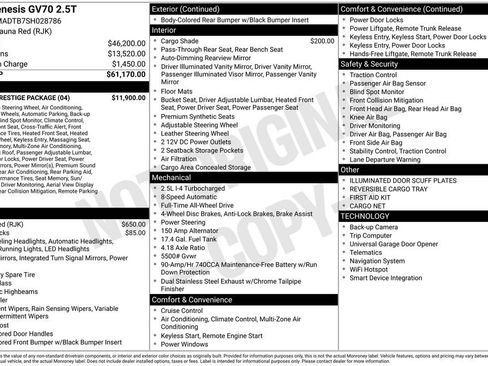 Used 2025 Genesis GV70 2.5T w/ Sport Prestige Package AWD/4WD image 35