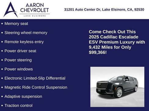 Used 2025 Cadillac Escalade ESV Premium Luxury image 25
